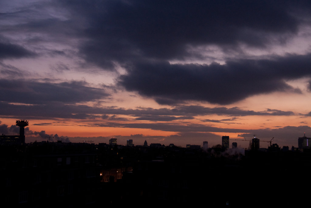 vue nuit tombée